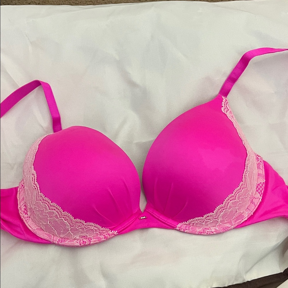 Victoria's Secret Hot Pink Lace Bra